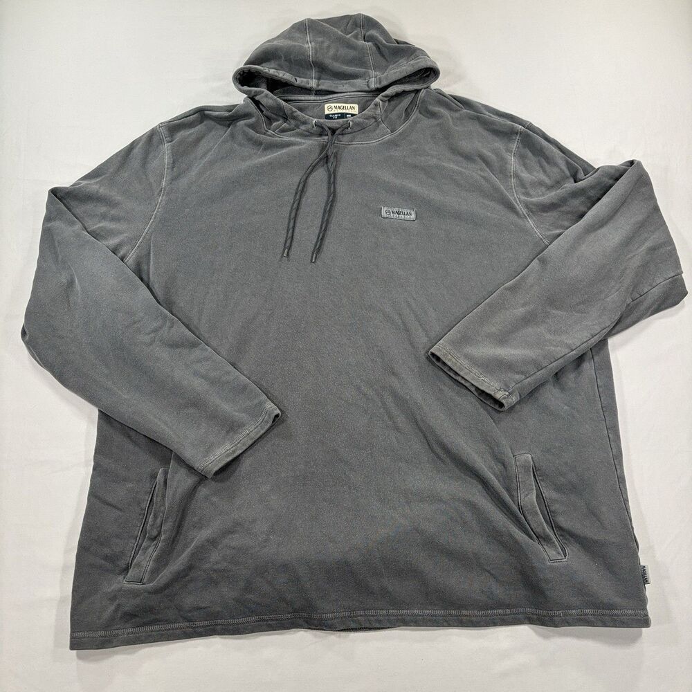 Magellan Outdoors Hoodie Mens 3XL Gray Cotton Blend French Terry Pullover